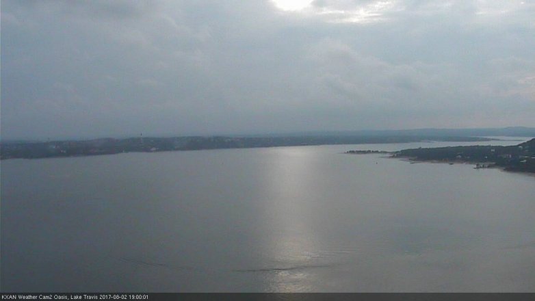 Lake Travis webcam, August 2, 2017 6:10 PM CT