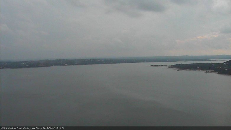 Lake Travis webcam, August 2, 2017 6:25 PM CT
