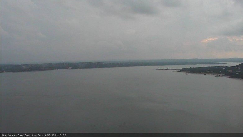 Lake Travis webcam, August 2, 2017 6:30 PM CT