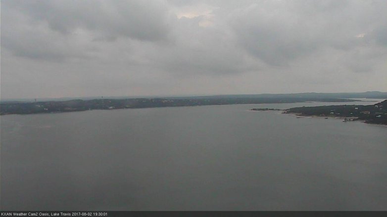 Lake Travis webcam, August 2, 2017 6:50 PM CT