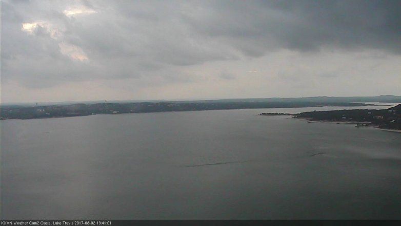 Lake Travis webcam, August 2, 2017 7:00 PM CT