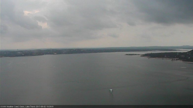 Lake Travis webcam, August 2, 2017 7:05 PM CT