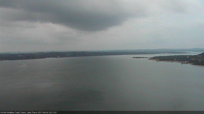 Lake Travis webcam, August 2, 2017 7:20 PM CT