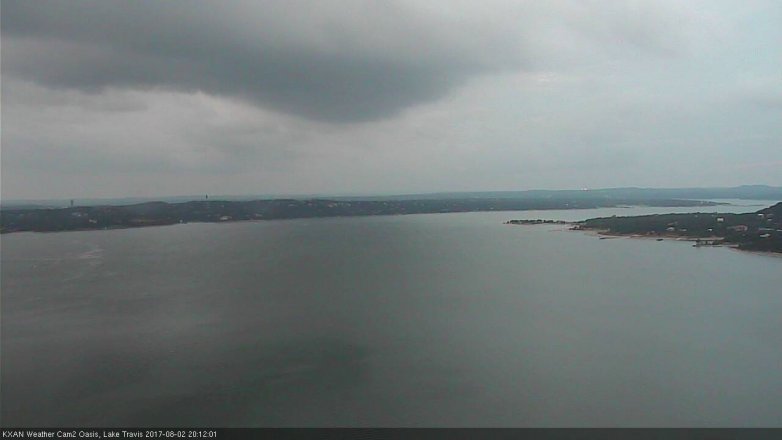 Lake Travis webcam, August 2, 2017 7:35 PM CT