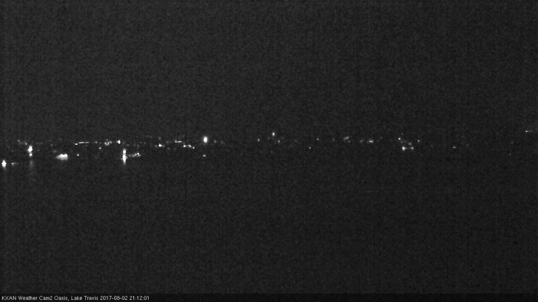 Lake Travis webcam, August 2, 2017 8:20 PM CT
