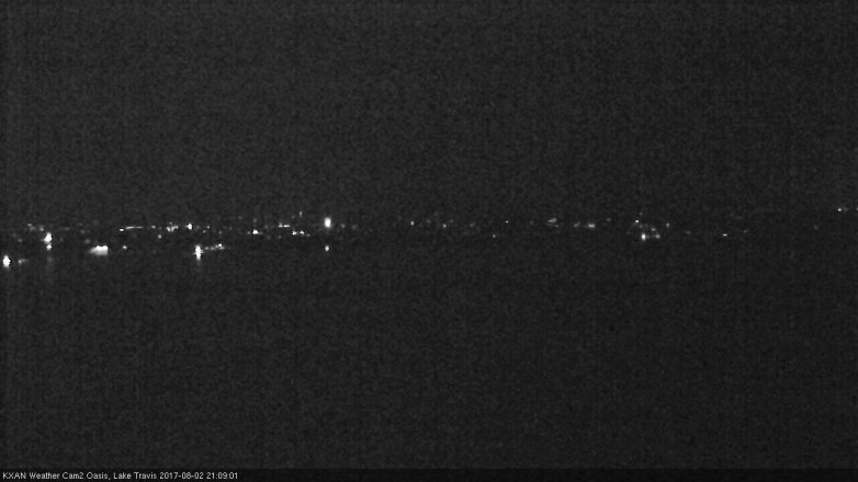 Lake Travis webcam, August 2, 2017 8:25 PM CT