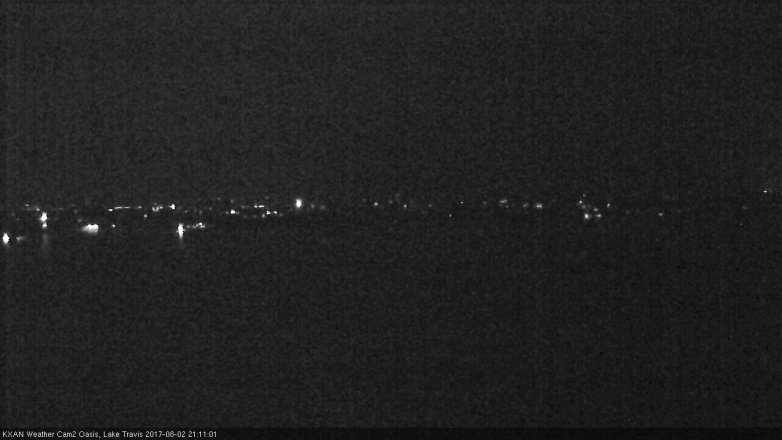 Lake Travis webcam, August 2, 2017 8:30 PM CT