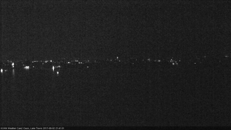 Lake Travis webcam, August 2, 2017 8:50 PM CT