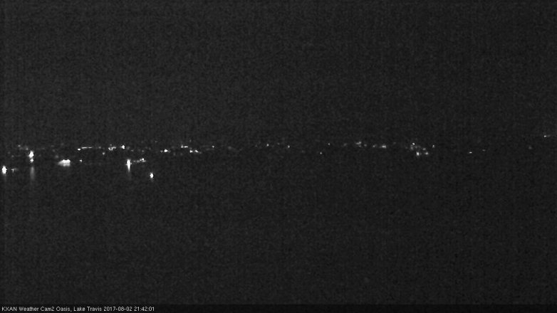 Lake Travis webcam, August 2, 2017 8:55 PM CT