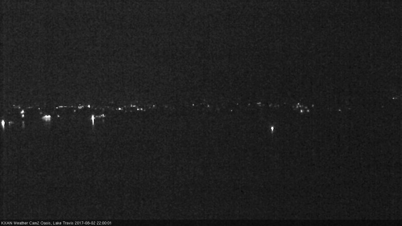Lake Travis webcam, August 2, 2017 9:05 PM CT