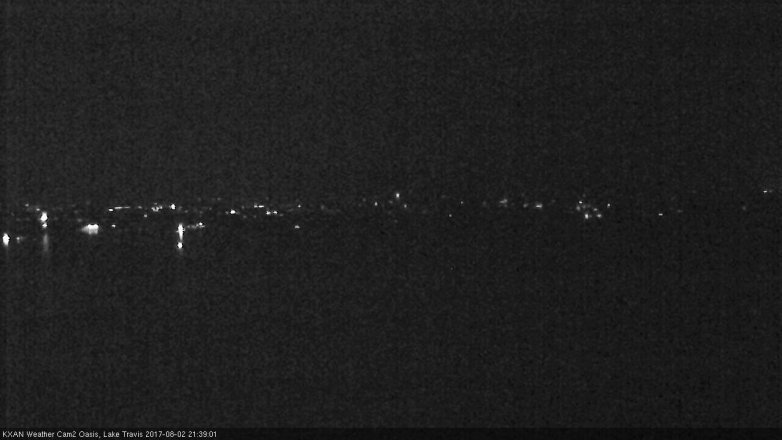 Lake Travis webcam, August 2, 2017 9:10 PM CT