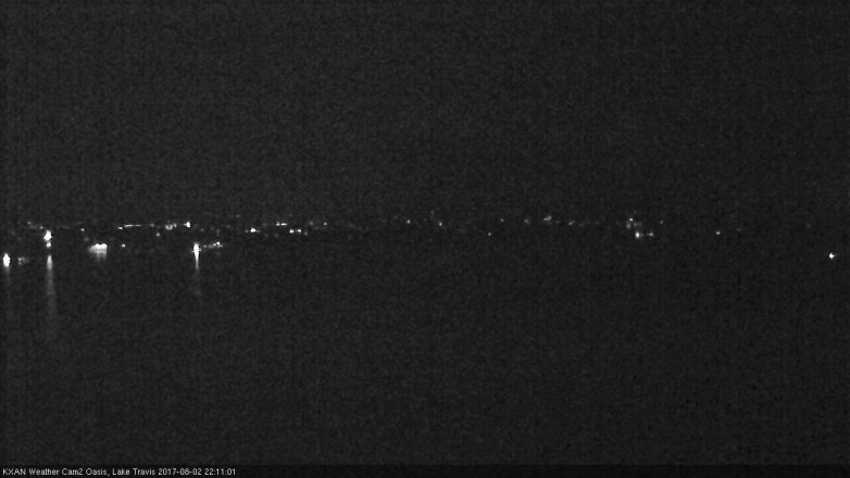 Lake Travis webcam, August 2, 2017 9:35 PM CT