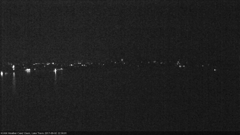 Lake Travis webcam, August 2, 2017 9:40 PM CT