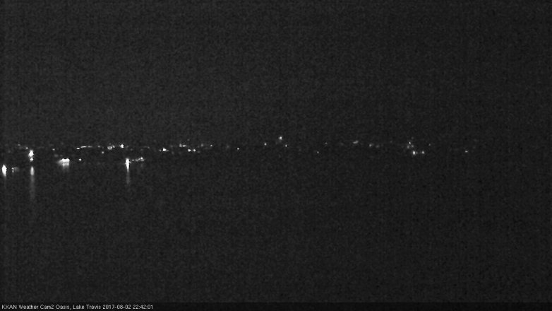 Lake Travis webcam, August 2, 2017 9:50 PM CT