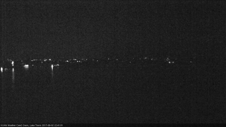 Lake Travis webcam, August 2, 2017 9:55 PM CT