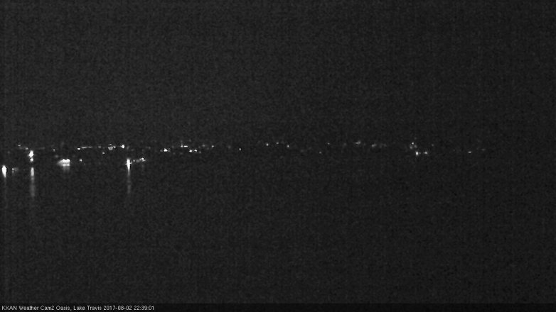 Lake Travis webcam, August 2, 2017 10:10 PM CT