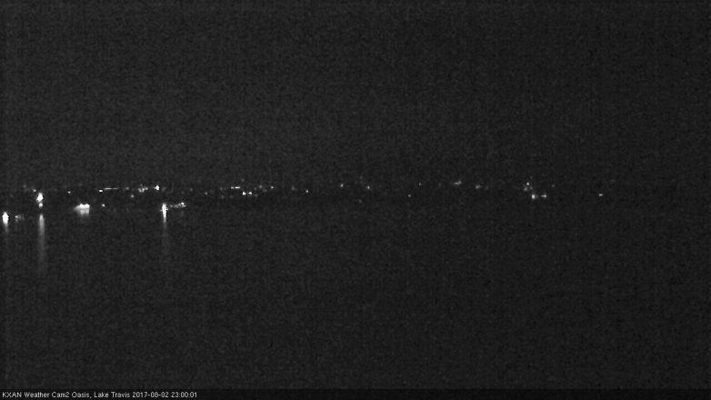 Lake Travis webcam, August 2, 2017 10:25 PM CT
