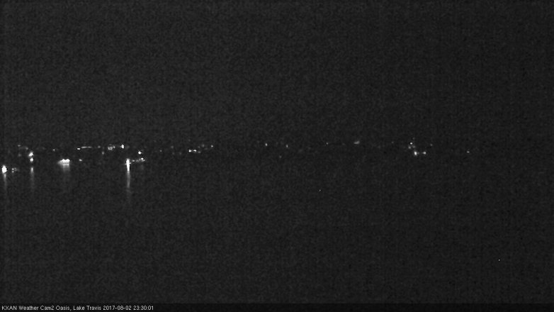 Lake Travis webcam, August 2, 2017 10:55 PM CT