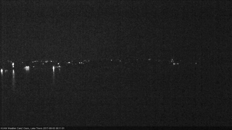 Lake Travis webcam, August 2, 2017 11:35 PM CT