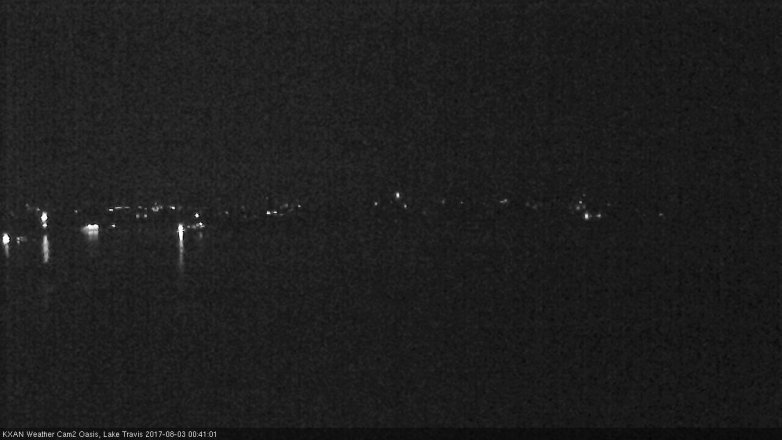 Lake Travis webcam, August 2, 2017 11:45 PM CT