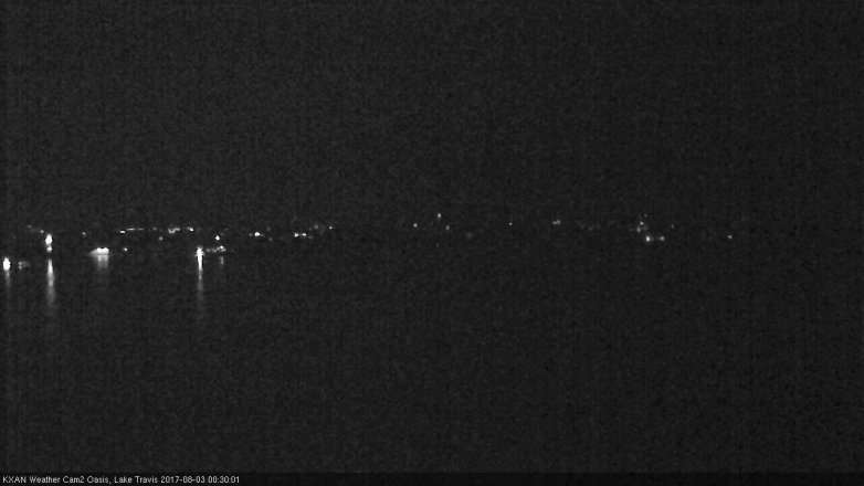 Lake Travis webcam, August 2, 2017 11:50 PM CT