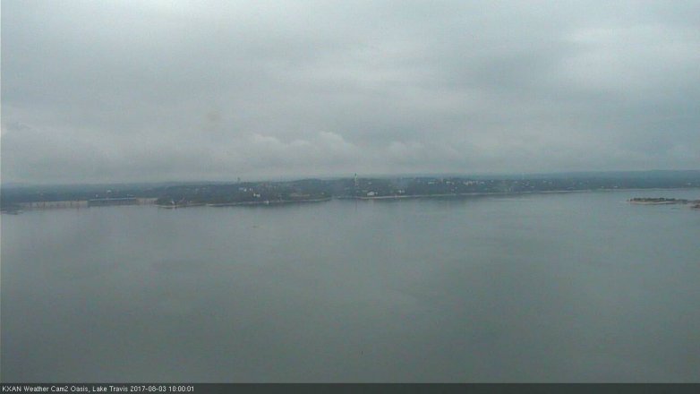 Lake Travis webcam, August 3, 2017 9:10 AM CT