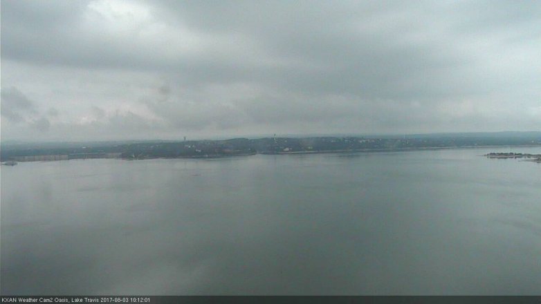 Lake Travis webcam, August 3, 2017 9:35 AM CT