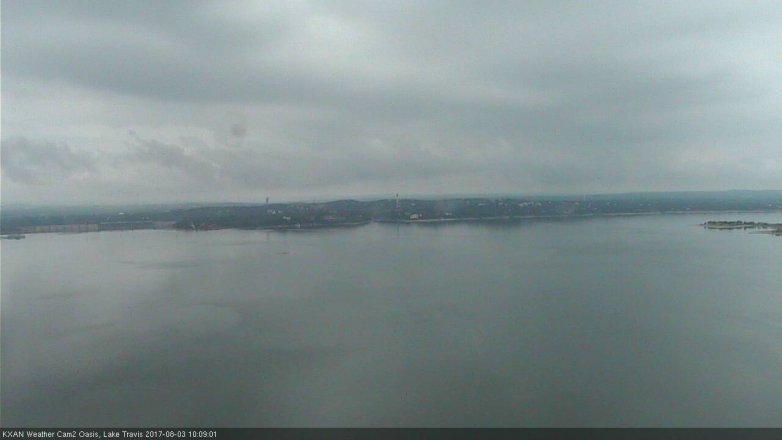 Lake Travis webcam, August 3, 2017 9:40 AM CT