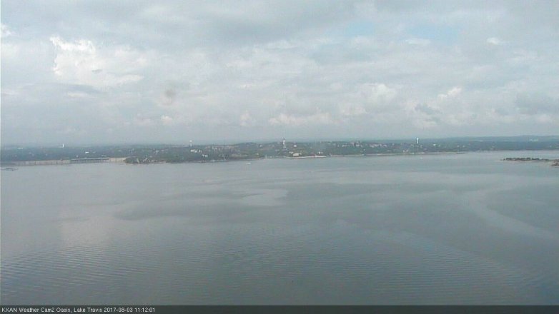 Lake Travis webcam, August 3, 2017 10:15 AM CT