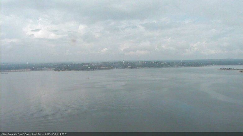 Lake Travis webcam, August 3, 2017 10:20 AM CT