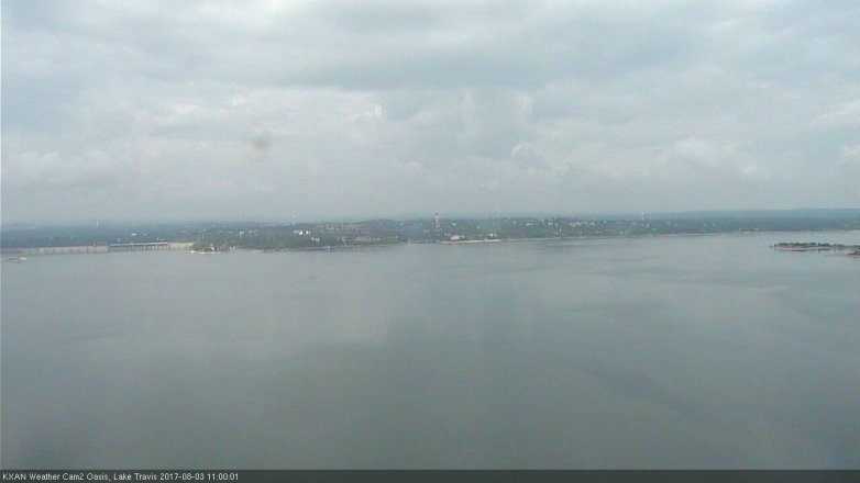 Lake Travis webcam, August 3, 2017 10:25 AM CT