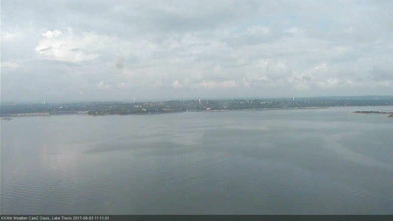 Lake Travis webcam, August 3, 2017 10:30 AM CT