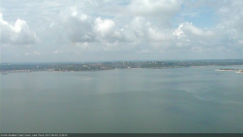 Lake Travis webcam, August 3, 2017 11:25 AM CT