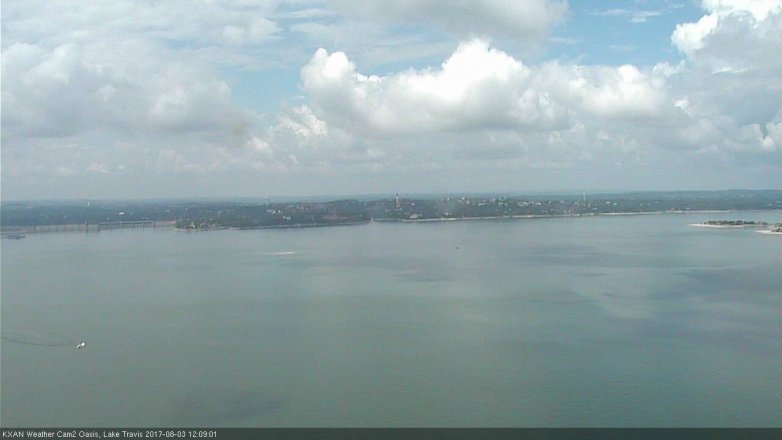 Lake Travis webcam, August 3, 2017 11:30 AM CT