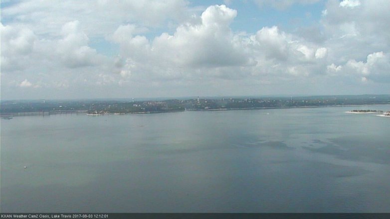 Lake Travis webcam, August 3, 2017 11:40 AM CT