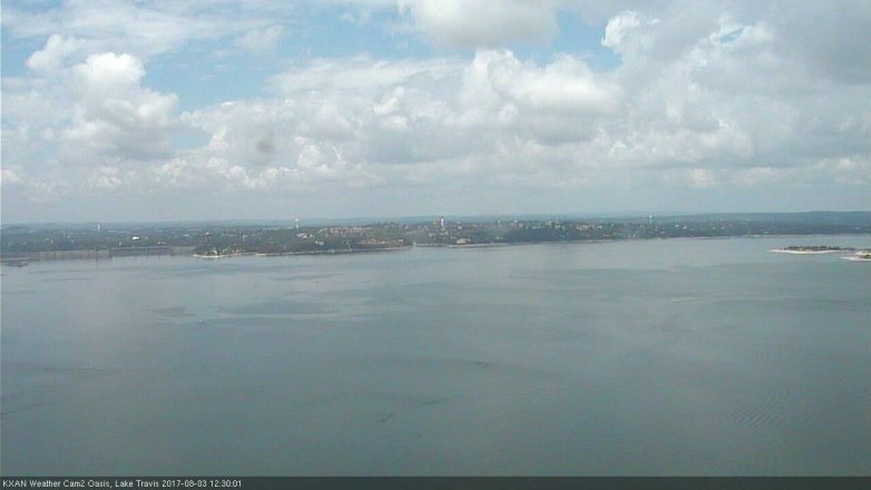 Lake Travis webcam, August 3, 2017 11:50 AM CT