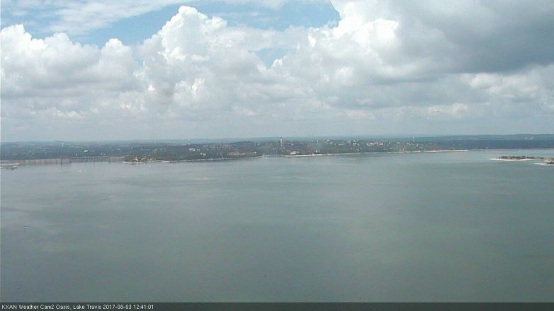 Lake Travis webcam, August 3, 2017 12:00 PM CT