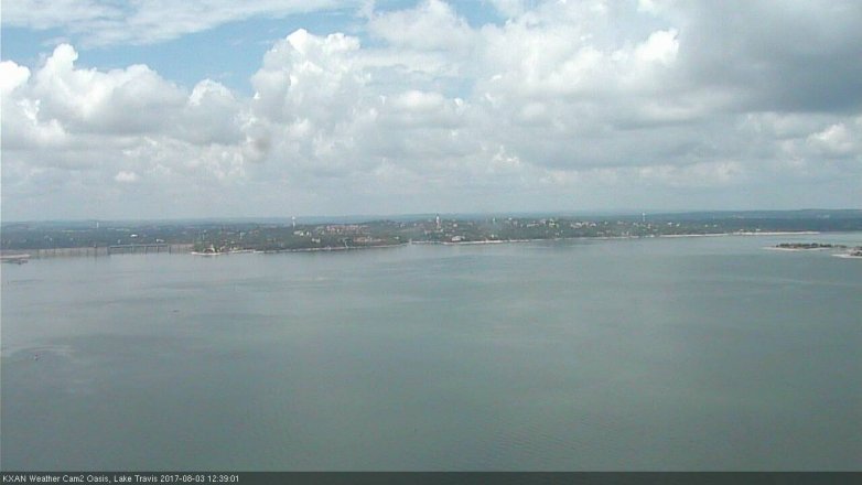 Lake Travis webcam, August 3, 2017 12:05 PM CT