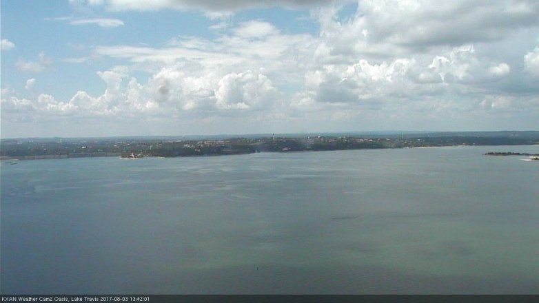Lake Travis webcam, August 3, 2017 1:00 PM CT