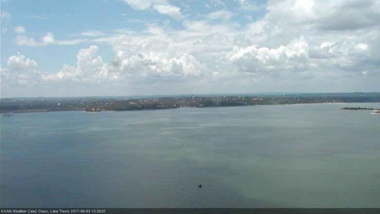 Lake Travis webcam, August 3, 2017 1:05 PM CT