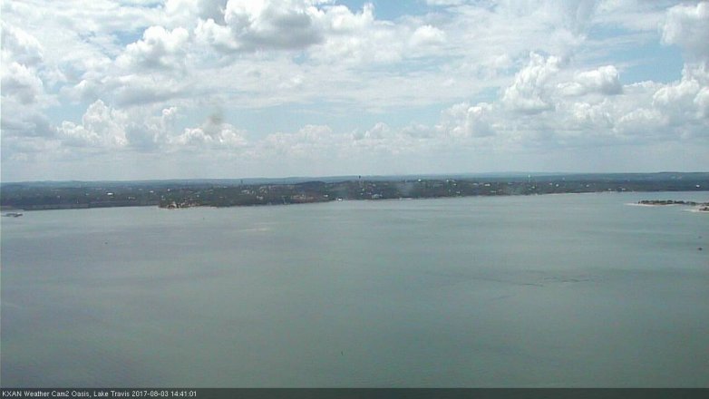 Lake Travis webcam, August 3, 2017 2:05 PM CT