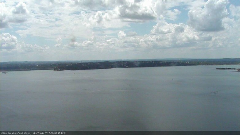 Lake Travis webcam, August 3, 2017 2:25 PM CT
