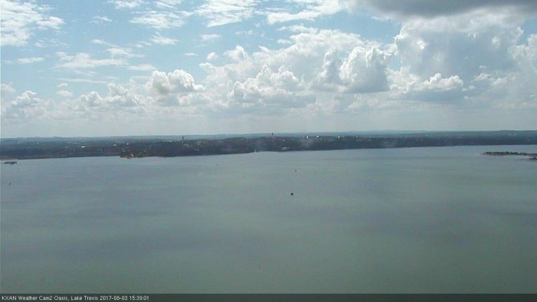 Lake Travis webcam, August 3, 2017 3:00 PM CT