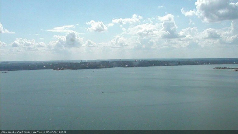 Lake Travis webcam, August 3, 2017 3:20 PM CT