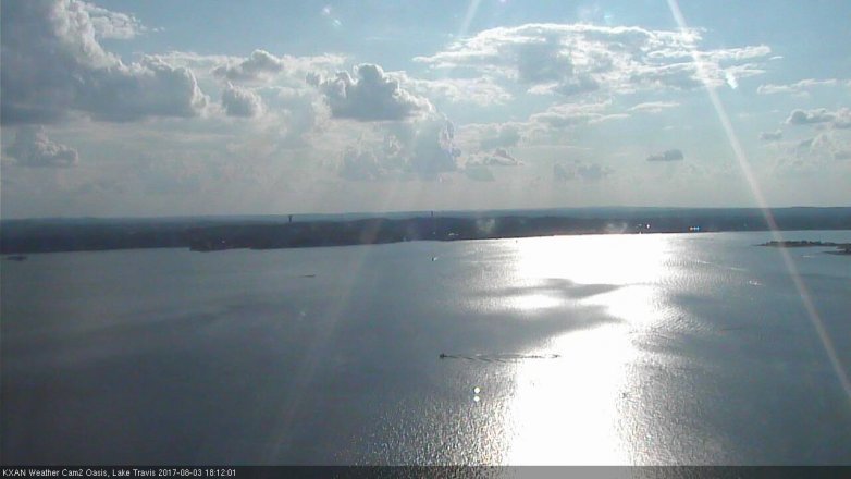 Lake Travis webcam, August 3, 2017 5:40 PM CT