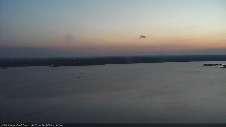 Lake Travis webcam, August 3, 2017 7:45 PM CT