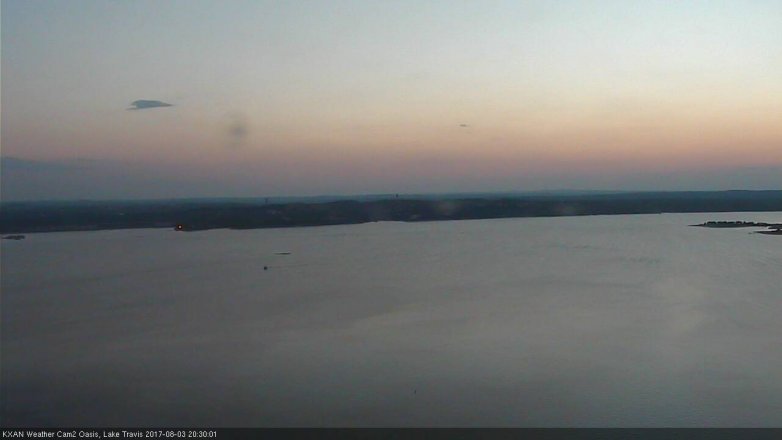 Lake Travis webcam, August 3, 2017 7:50 PM CT
