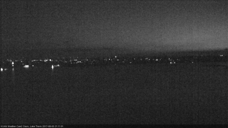 Lake Travis webcam, August 3, 2017 8:40 PM CT