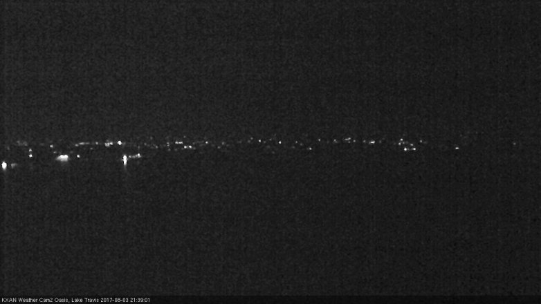 Lake Travis webcam, August 3, 2017 9:05 PM CT