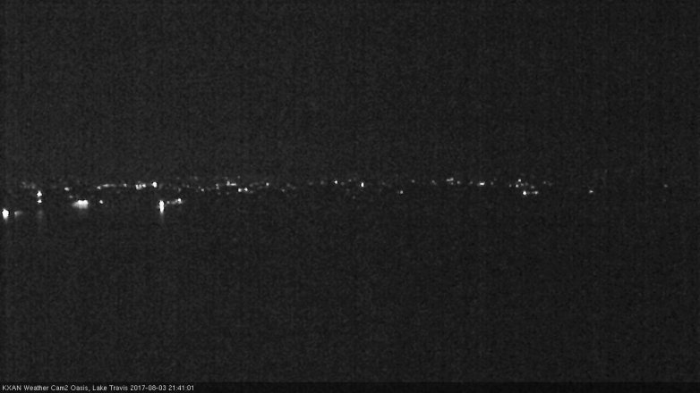 Lake Travis webcam, August 3, 2017 9:10 PM CT